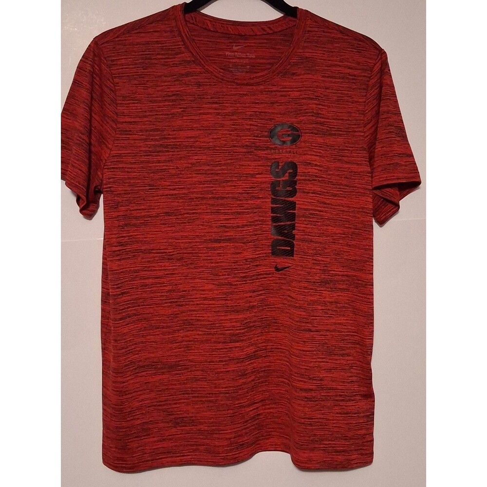 Nike Georgia Bulldogs College Red Space Dye Dri-Fit Performance T-Shirt M